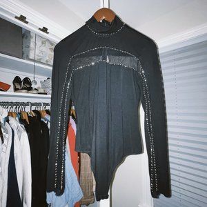 h:ours Bodysuit in Black